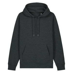 Unisex <b>Pink</b> Hooded Sweatshirt Boxy Fit Solid Color Casual Long Sleeve Fleece Polyester/Cotton Breathable Winter Wear - Product Image 3