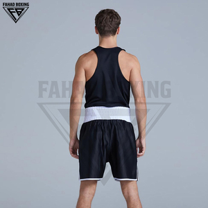 Vêtements unisexes de haute qualité, blanc, noir, rouge, couleurs contrastées, vêtements de boxe et d'arts martiaux, produit haut de gamme, short de boxe et débardeurs - Product Image 2