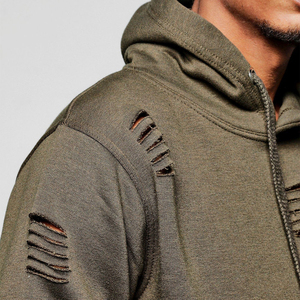 Top Durable Outerwear Trendy Daily Distressed <b>Tracksuit</b> Men Customize High Quality Custom Logo design Men Distressed <b>Tracksuits</b> - Product Image 4
