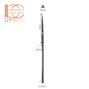 MEILLEUR PRIX – Kit de limes à aiguille triangulaires LT de 180 mm pour bricolage, en acier robuste industriel, coupe lisse, épaisseur 5 mm, extrémité arrondie, naturel, OEM - Product Image 1