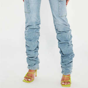 กางเกงยีนส์ทรงสกินนี่เอวต่ำสำหรับผู้หญิง คุณภาพสูง ราคาประหยัด ผ้าฝ้ายเนื้อนุ่ม ระบายอากาศได้ดี เป็นมิตรต่อสิ่งแวดล้อม เหมาะสำหรับใส่ในช่วงฤดูร้อน สไตล์สตรีทแฟชั่น - Product Image 4