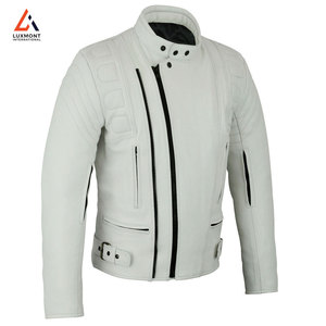 Veste de moto de haute qualité pour homme, design élégant avec poignets ajustables et fermeture éclair sur le devant - Product Image 2