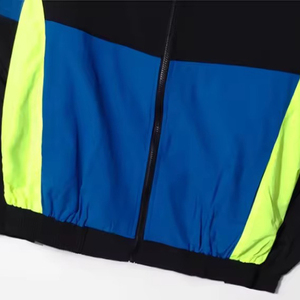 Custom Plain Black Long Sleeves Windbreaker Coaches Jacket for Men Fashionable Men coach Jackets <b>Button</b> Stripe Men Coach Jacket - Product Image 3