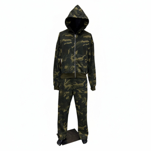High Quality ARTIZ INTERNATIONAL <b>Mens</b> Streetwear 2 1 Solid Printed Winter Tracksuit Heavy Fleece 100% Cotton Hoodie Cargo - Product Image 5