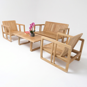 Offre Spéciale : Ensemble Table et Chaises Modernes en Bois de Teck pour Extérieur – Mobilier Durable, Conception Personnalisée OEM, Écologique et Confortable pour Salon - Product Image 3