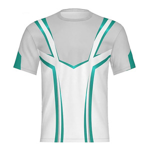 Maillot de football personnalisé pour homme, sublimation, blanc et vert, imprimé géométrique, anti-transpiration, manches courtes, coupe classique - Product Image 1