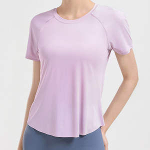 Camisetas Casuales para Mujer, Corte Ajustado, Manga Corta, Top de Verano, Camiseta Básica Lisa para Dama - Product Image 1