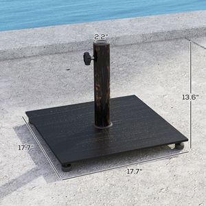Heavy Duty con Base per ombrellone quadrato da 29 libbre supporto in metallo con poggiapiedi regolabili compatibili 1.5 \ "/1.9 \" pali per ombrelli in bronzo per - Product Image 3
