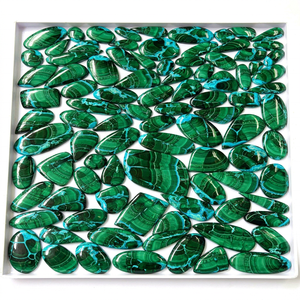 Cabochons en Chrysocolle Malachite Naturelle Verte et Bleue en Gros, Pierres Semi-Précieuses Libres pour la Fabrication de Pendentifs en Cristal de Guérison - Product Image 1