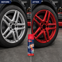 4X 450ml Peinture Décollable pour Jantes, Revêtement Élastique Amovible en Aérosol, Film de Recoloration pour Jantes, Protection Anti-Corrosion en Spray