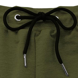 Shorts de sport pour hommes à taille haute, couleur unie, avec cordon de serrage, poche zippée, séchage rapide, en spandex et nylon, shorts décontractés - Product Image 3