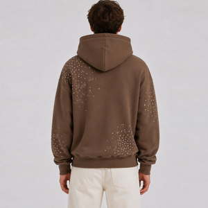 Sweat à capuche pour homme confortable, anti-rides, respirant, avec strass, qualité supérieure, prix de gros - Product Image 2