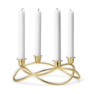 Nouveau porte-bougie décoratif fantaisie en argent avec ornements en métal et cristaux de fer, design moderne et tendance - Product Image 2