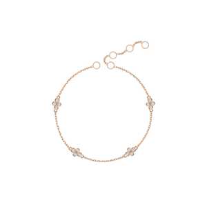 Pulseras de cadena con diamantes solitarios engastados en bisel, corte redondo, diamantes cultivados en laboratorio, oro macizo de 14k y 18k, joyería fina minimalista para uso diario. - Product Image 5