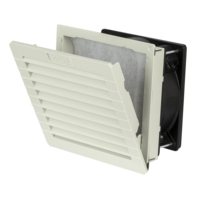 Ventilateur de ventilation FFU IP55 120 mm avec filtre anti-poussière et grille de protection RAL7035