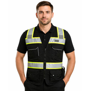 Hi Viz Construction Safety Vest with Reflective Strip Waterproof Security Vest Customizable Logo Work Wear vest - Product Image 1