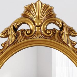 Luxury Vintage Oval Wall Mirror <b>Antique</b> Gold Decorative <b>Frame</b> for Living Room Bedroom Hotel Home Decor - Product Image 4
