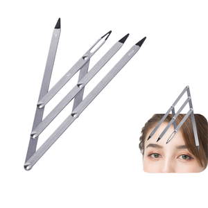 เครื่องวัดค่าสัดส่วนคิ้วแบบสามจุด สแตนเลสสตีล สีทอง - Product Image 1