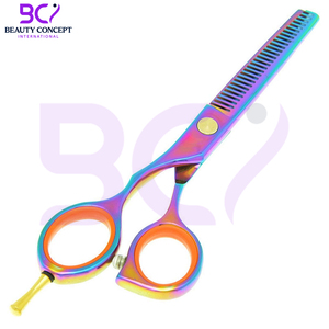 Ciseaux à effiler les cheveux en acier inoxydable durable, nouvelle tendance, sur mesure, 5,5 pouces, design classique, pour barbier et salon. - Product Image 3