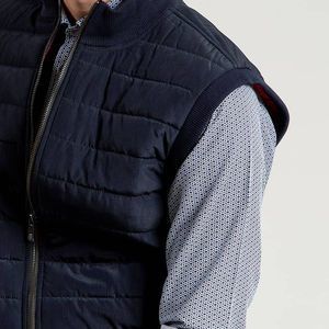 Chaqueta sin mangas de poliéster con cuello alto y cremallera de alta calidad para hombre, con logotipo personalizable, servicios OEM al por mayor - Product Image 6