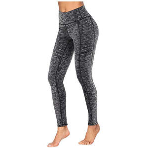 Leggings Deportivos de Cintura Alta para Mujer, Completamente Elásticos, de Spandex/Nylon, con Estiramiento en Cuatro Direcciones |   Pantalones Deportivos con Bolsillos para Yoga - Product Image 1