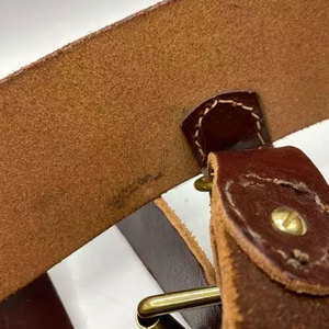 Cinturón Clásico Casual de Cuero Vacuno Estilo Sam Browne con Hebilla de Acero Resistente, Ecológico y Personalizable para Ropa Tradicional - Product Image 3