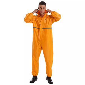 Traje de una Pieza Impermeable de Alta Calidad para Hombre con Tiras Reflectantes, Logotipo Personalizable, Trajes de Lluvia Reflectantes de Seguridad - Product Image 4