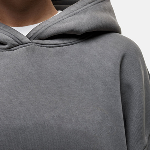 Sudadera con Capucha Extra Grande para Mujer, Color Sólido, Felpa de Algodón, con Bolsillos, Estilo Casual de Otoño - Product Image 6