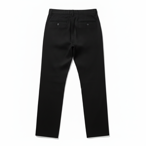 PRO ENTERPRISES Men's Black Polyester Oxford <b>Trousers</b> White Letter Print Left Leg High <b>Waist</b> Casual Style <b>Elastic</b> <b>Waist</b> - Product Image 4