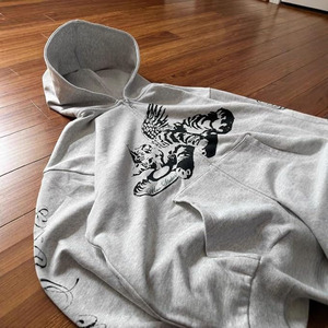 Sudadera con Capucha Oversize con Cremallera Completa, Estilo Casual Urbano, Unisex, 100% Algodón Premium, Logotipo Frontal, Moda - Product Image 2