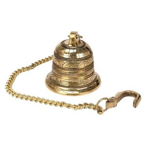 Cloche de temple en laiton lourd de qualité supérieure, cloche de prière traditionnelle pour le culte religieux, la méditation et la décoration des temples - Product Image 3