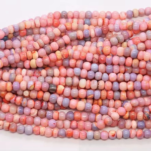 AAA Natural Multi Color <b>Opal</b> Smooth Rondelle Beads 6-6.5MM Multi <b>Opal</b> Gemstone Rondelle Beads 16 Inch Smooth <b>Opal</b> Beads <b>Necklace</b> - Product Image 1