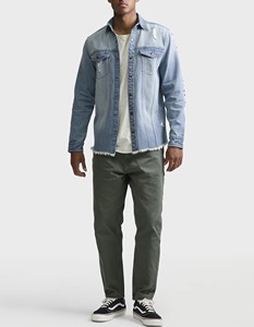 Blouson en jean homme personnalisé, coupe ajustée, effet vieilli, en denim épais, matériaux de haute qualité, séchage rapide, respirant, hiver, OEM - Product Image 5