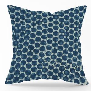 Housse de coussin en coton indigo contemporain, imprimée à la main, décorative, pour canapé de salon, fournisseur - Product Image 4