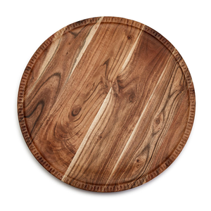 Organisateur rotatif en bois Lazy Susan pour épices et vaisselle, fait main avec logo - Product Image 1