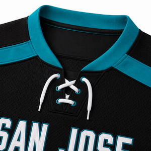 Custom Sublimated Printed Ice Hockey Jersey Mens <b>Lace</b> Stand <b>Collar</b> Team Uniform High Quality Breathable Front 3D Embroidery Wear - Product Image 6