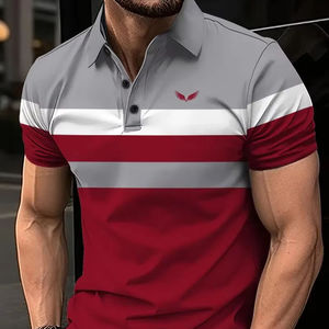 Producto de Moda, Camiseta Polo de Manga Corta para Hombre con Logotipo, Largo Regular, Ropa de Verano a la Moda, Camiseta Polo de Secado Rápido para Hombre - Product Image 5