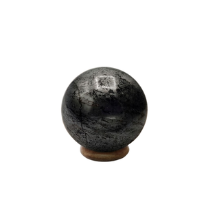 Esfera de Ágata Negra Natural, Figura de Piedra Preciosa Pulida, Adorno Mineral para Decoración Feng Shui - Product Image 1