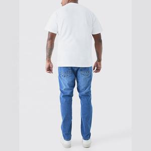 2025 nouveau Streetwear personnalisé de haute qualité Vintage lavé jean lourd hommes droit Baggy jean pantalon - Product Image 2