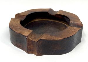 Fine Quality Solid Walnut Wood Cigar <b>Ashtray</b>, Handcrafted Octagon Ash Tray Hardwood Smoking Accessories Gift For Men & Smokers - Product Image 2