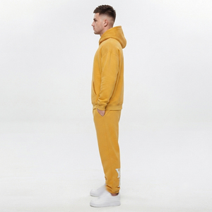 Conjunto Deportivo de Hombre, Sudadera con Capucha y Pantalones de Felpa de Algodón con Bordado, Corte Holgado Informal para Invierno - Product Image 3
