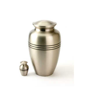 Custom Brass Cremation Urn Set Metal Decorative Funeral Ashes Urn <b>Keepsake</b> Wholesale Adult Burial Urns for Human Ashes Metal Urn - Product Image 1