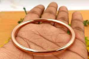 Minimalist Solid Copper Bracelet Classic Smooth Finish Handmade Pure Copper Bracelet - Product Image 2