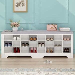 Scarpiera Moderna in Alluminio, Mobile Semplice per Soggiorno con Armadio Portascarpe Regolabile Salvaspazio per Uso Domestico - Product Image 1