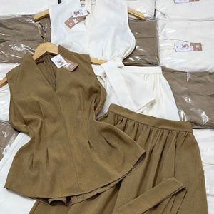 Conjunto de Dos Piezas para Mujer, Verano, Chaleco sin Mangas, Largo, Color Sólido, Casual, Ajustado, Lavable, Ecológico, ODM Stealth - Product Image 4
