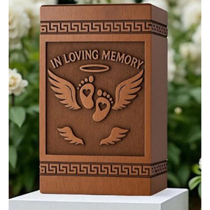 Urna de madera con acabado mate suave, urna de madera natural para una ceremonia funeraria sencilla, urna de AYAANS - Product Image 2