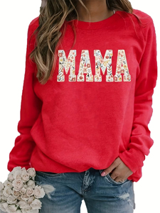 Women <b>Hoodies</b> New Quality Ladies autumn and winter loose casual comfortable <b>Mama</b> letter pattern printed thick long sleeved - Product Image 5