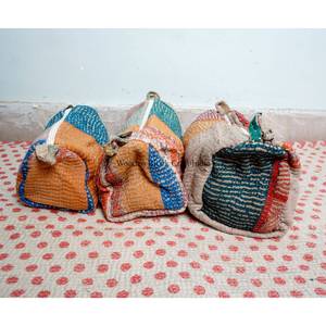 Vintage colorful Kantha Cosmetic 3 Pouch set Zipper Closure Makeup Organizer <b>Bag</b> for Storage <b>patchwork</b> kantha cosmetic pouch set - Product Image 2