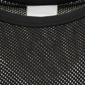 Camiseta de malla para hombre de la mejor calidad, color negro, manga corta, cuello redondo, deportiva, para gimnasio, entrenamiento muscular, con servicio OEM. - Product Image 4