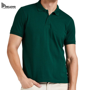 Chemise en toile respirante et écologique pour homme Relevo Industries, manches courtes, couleur verte unie, 100% coton - Product Image 2